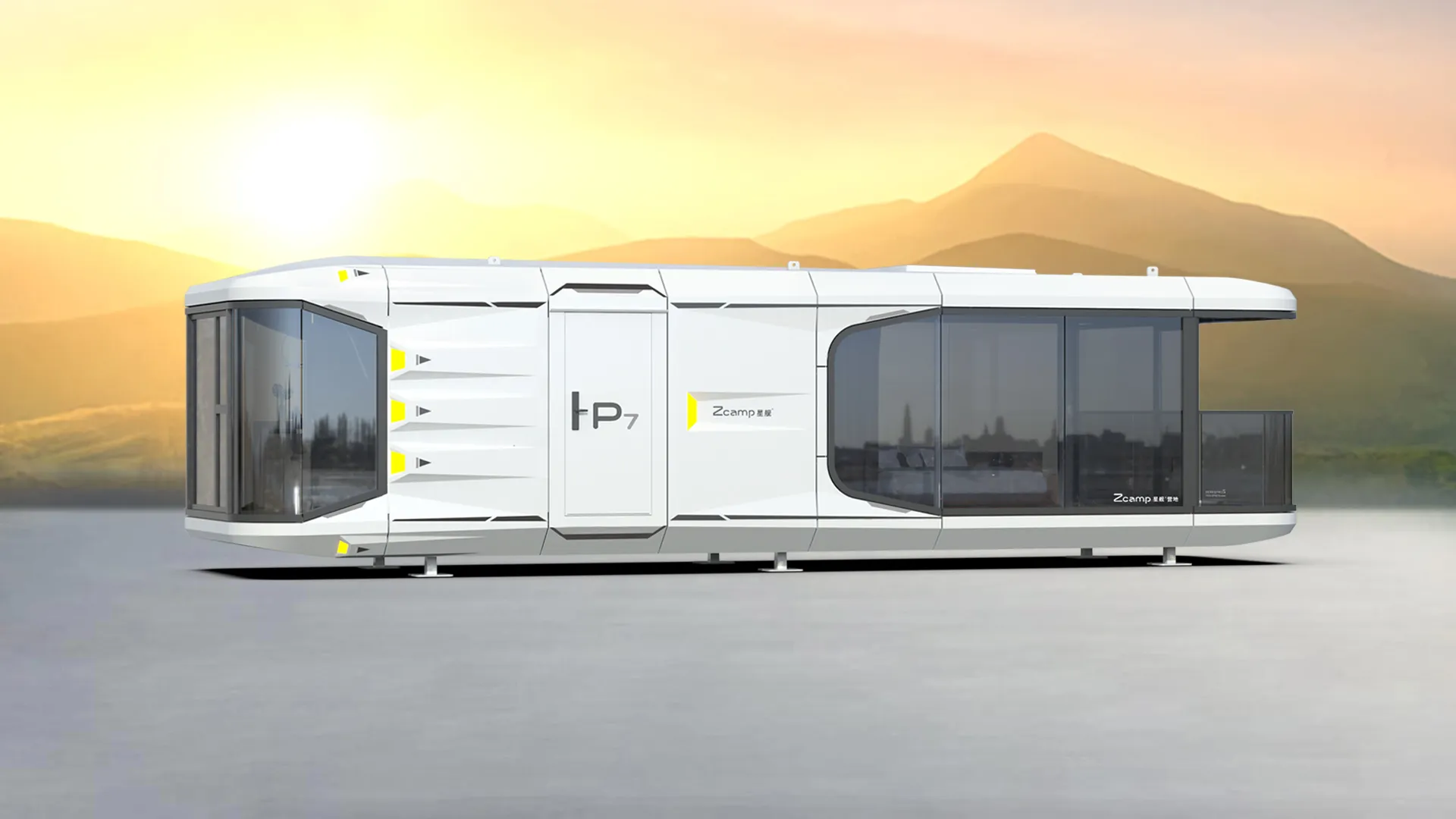 Vista exterior del modelo P7 Deluxe con balcón privado