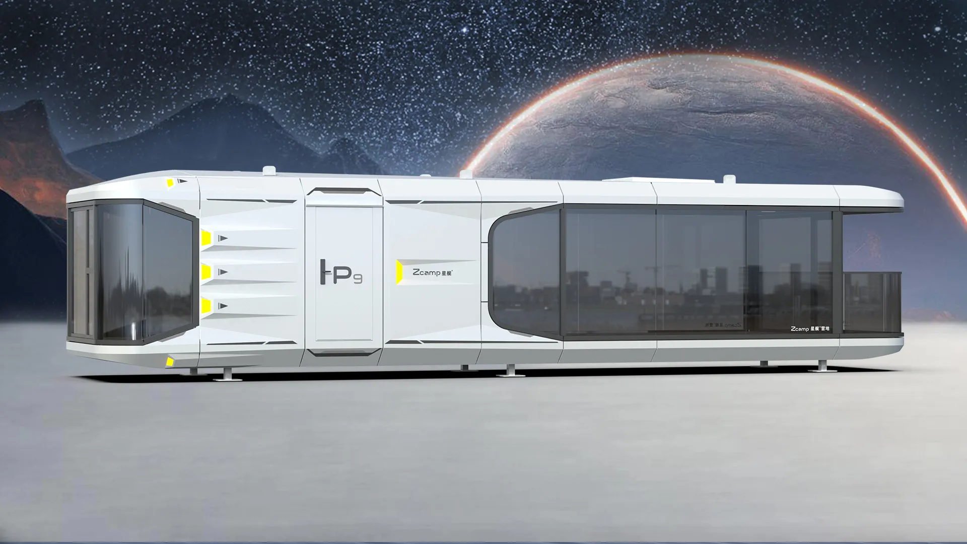 Vista exterior del modelo P9 Premium con balcón independiente